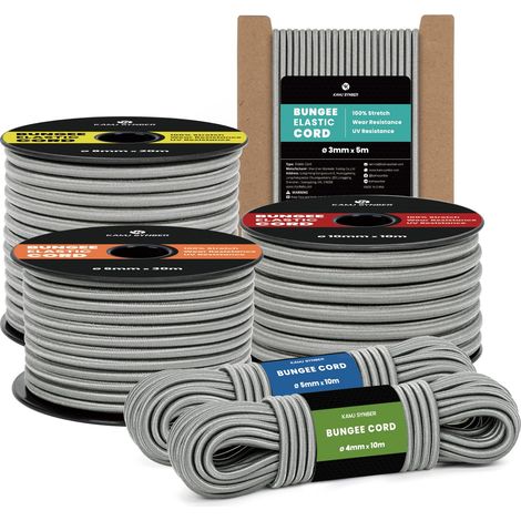 Tendeur Élastique 10mm x 10m Corde Elastique Bâche Sandow Cordon Elastique (1/5)
