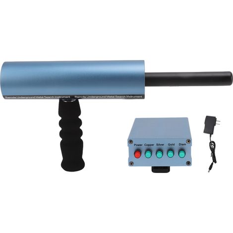 AKS Metalldetektor, Tiefe 14 m, Reichweite 800 m, für Aluminium, kompatibel mit amerikanischen Steckern (100-240 V, blau). (1/5)
