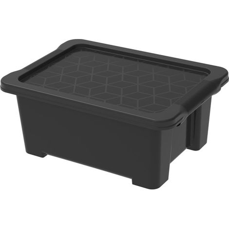 CONTENITORE CON COPERCHIO 11 L EVO EASY STORAGE NERO (1/3)