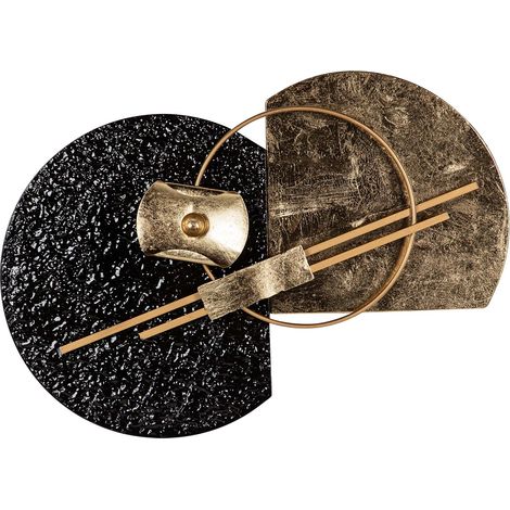 Goldschwarzes Metall-Wandornament 83X8X53 cm (1/5)