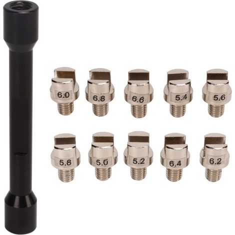 Juego de llaves para radios de motocicleta Akozon, llave para radios portátil 10 en 1, kit de llaves para radios, herramienta para reparación de llantas de motocicleta