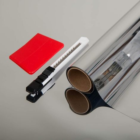 d-c-fix® Pellicola per vetri funzionale Adesivo, foglio di vetro, privacy, protezione UV, decorativa, pellicola di decorativa, cucina, bagno, finestra Effeto specchio 67,5 cm x 1,5 m (1/4)
