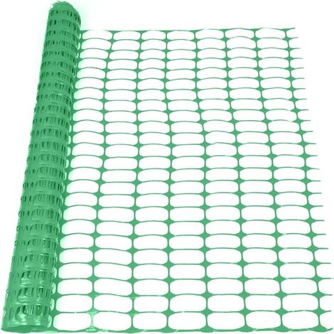 1 rouleau barrière en rouleau, filet de sécurité plastique, clôture construction jardin, hauteur 1 m, longueur 30 m, mailles 10x4 cm