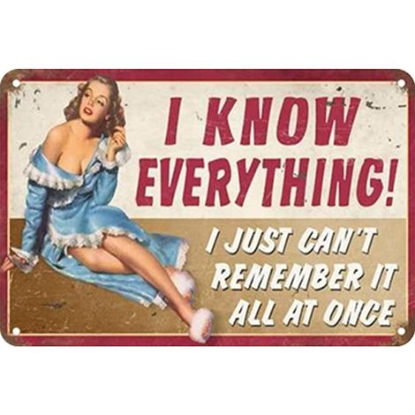 Plaque décorative vintage en métal avec slogan humoristique, décoration d'intérieur, cuisine, 19,9 x 30 cm (1/5)