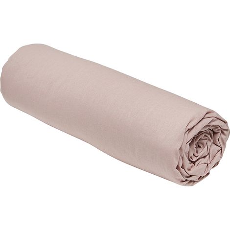 Drap housse 100% coton 57 fils 90x190 bonnet 23 cm ESSENTIAL Rose