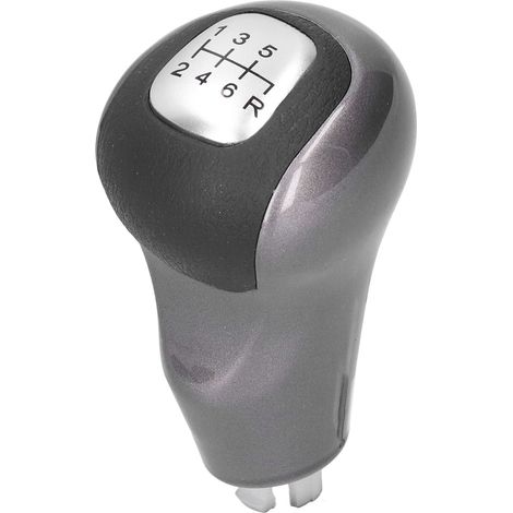 Pommeau de levier de vitesses de remplacement pour boîte manuelle 6 rapports, compatible avec Honda Civic DX EX LX 2006-2011, couleur argent. (1/5)