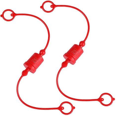 jeux de bouchons et capuchons pour flexibles hydrauliques 3/8" à raccord rapide hydraulique-38X2.5X2.5CM-Red (1/3)