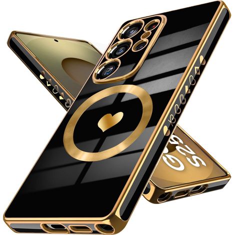 Funda para Samsung Galaxy S25 Ultra, MagSafe Heart, negra (1/5)