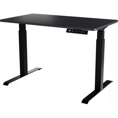Bureau professionnel Anthracite hauteur réglable électrique 121x67x120 NOMMA (1/2)
