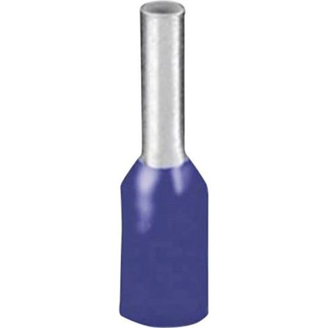 Embout De Câble - 2,5 Mm² - Douille 12 Mm - Partiellement Isolé - Bleu - 100 Pièces (1/2)