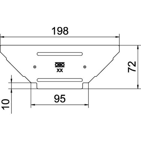 OBO Bettermann Deckel Anbau-Abzweigst. B100mm bandverzinkt RAAD 100 FS