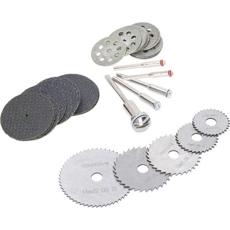 30 Lames de Scie Circulaire en Acier Rapide, Disques de Découpe HSS avec 5 Manchons pour Outil Rotatif Multifonction (1/5)