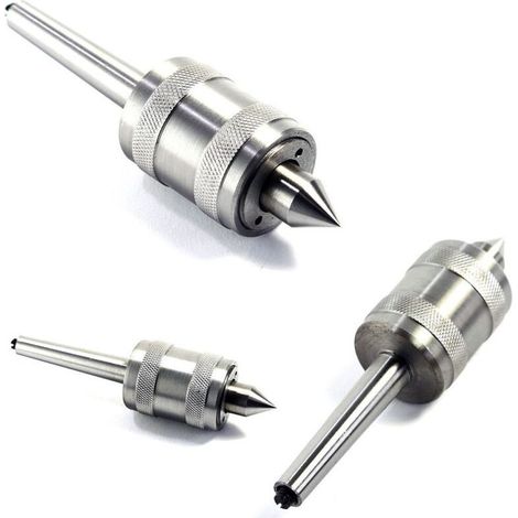 Pointe Tournante de Contre-Pointe pour Tour, Cone Morse Connexion MT2, Pointe pour Tour a Metaux Professionnel (1/4)