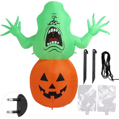 Monstre Citrouille Gonflable Halloween 5FT avec LED Étanche IP44 pour Jardin Extérieur - Prise EU 220-240V (1/5)