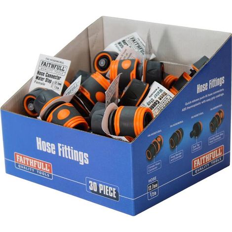 Plastic Water Stop Hose Connector 1/2in - YM5810E (1/2)