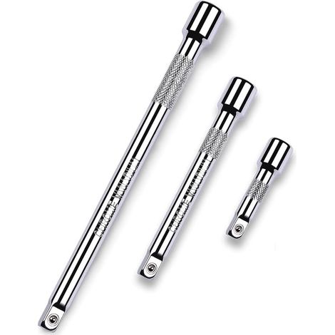3 - Rallonge De Clé - Accessoire Mécanique - Acier Chrome Vanadium - Pour Zones Difficiles D'accès - Argenté - 7,5x15x25 Cm (1/5)