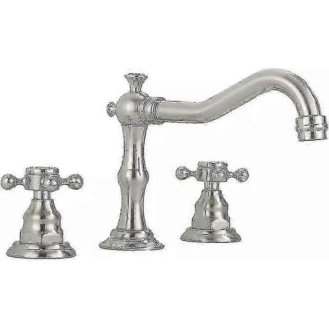 Robinetterie de luxe moderne en laiton pour lavabo de 20 cm (8 pouces) à 3 trous Hy (1/5)