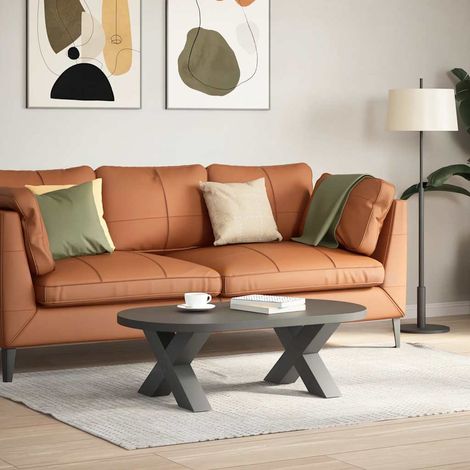 Maison Exclusive - Couchtischbeine X-Form 2 Stk. Anthrazit 50x(30