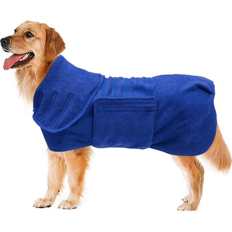 Sac De Séchage Pour Chien - Microfibre Super Absorbante Extensible - Pour Bain Promenade Pluie - XS