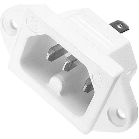 Connectique pour appareils chauffants série (connecteur réseau) 780 Kaiser 780/ws embase mâle verticale Nombre total de pôles: 2 + PE 10 A blanc 1 X95947 (1/5)