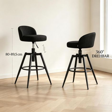 Tabouret assise haute repose-pieds robuste style moderne