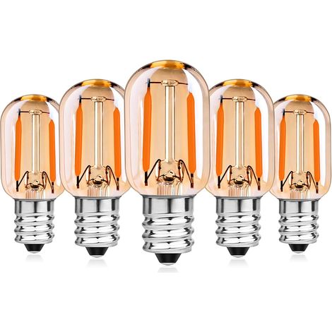 Ampoule LED à filament E14 1 W équivalent 10 W, ampoule T22 pour four, hotte aspirante, réfrigérateur, lustre en cristal, lampe de sel, guirlande lumineuse pour enfants (1/5)