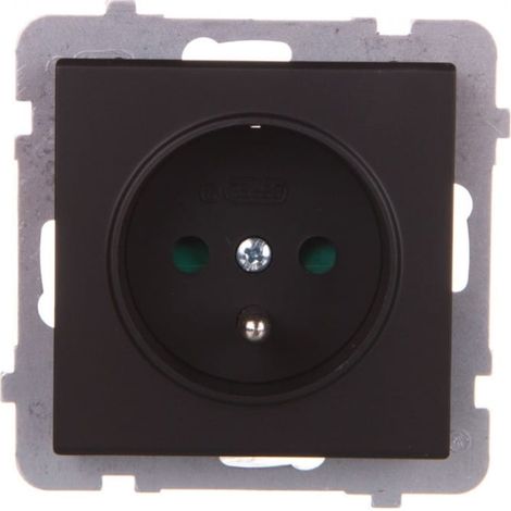Sonata Enchufe único con/con obturadores, negro metálico GP-1RZP/m/33