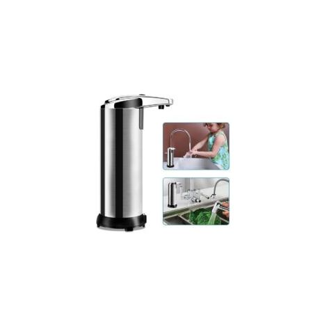 Crezuo Berührungsloser automatischer Seifenspender mit Infrarotsensor, wasserdichtem Sockel, 230 ml Fassungsvermögen, einstellbarer Dosierung