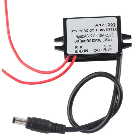 AC12V zu DC12V Stromwandler (Kunststoffausführung) (1/4)