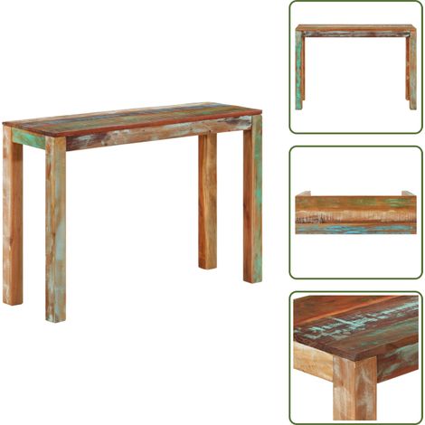 Table console 110x35x76 cm Bois de récupération massif - Table Basse - Meuble Rustique - Table D'appoint - Bois Recyclé - Design Unique (1/5)