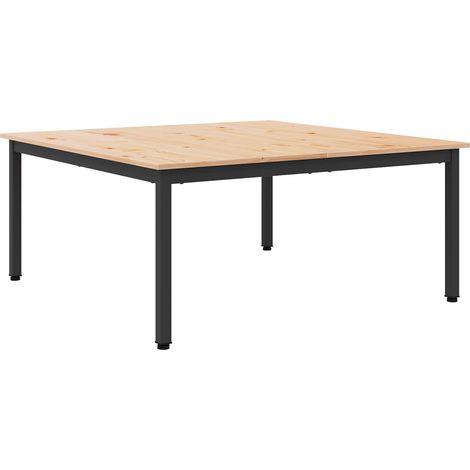 Mesa de Café Natural 100 x 100 x 45 cm Madera de pino macizo vidaXL