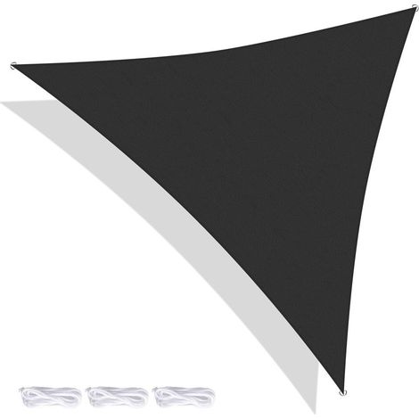Tenda da sole triangolare in tessuto grigio scuro 360x360x360 cm Ambiance (1/5)