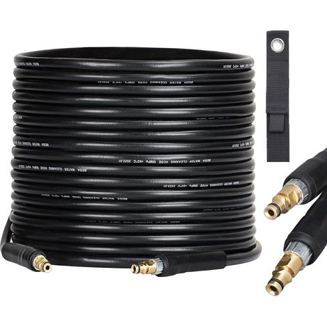 Tuyau Haute Pression 10M/32Ft Compatible avec Karcher K2 K3 K4 K5 K6 K7, 220 Bar Tuyau de Remplacement Résistant à l’Usure, Raccord Rapide, Extension pour Nettoyeur Haute Pression