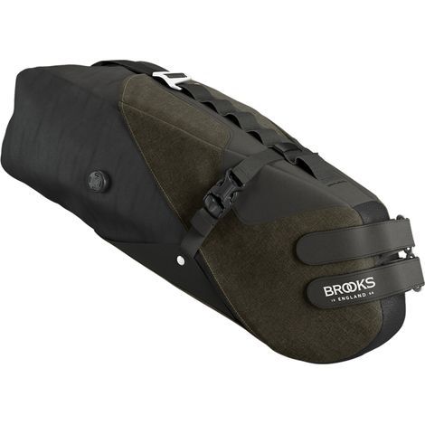 Sacoche De Selle Grand Volume 8-10l Verte - Rangement Voyage Vélo - Brooks