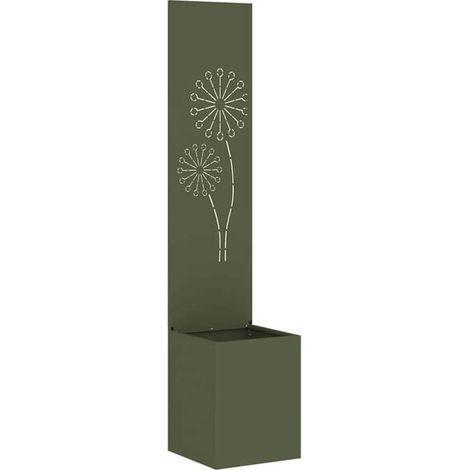 Paravent de jardin vert olive, 32 x 150 cm (1/5)