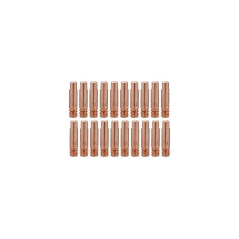 20Pcs Soudure Pointe de Tube Contact en Cuivre pour Consommables de Torche de Soudage 15AK MIG MAG (0.8)