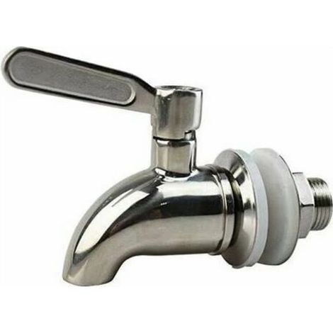 Fitags – Verchromter Messinghahn für Wasserfilter – Edelstahl 304 – 16 mm Öffnung – Vierteldreh-Auslaufschutz – BERKEFELD-16 mm (1/2)