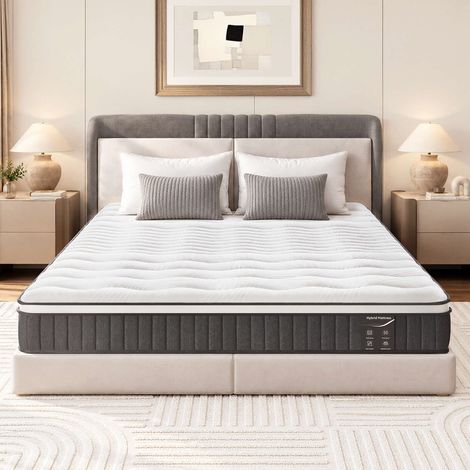 Matelas 140x190 22 cm, surmatelas intégré, ressort ensaché 7 zones, H3/H4 (1/5)