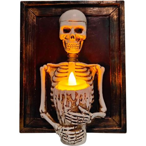 Cadre photo 3D lumineux pour Halloween - Pendentif mural à LED pour une ambiance de fête effrayante (1/3)