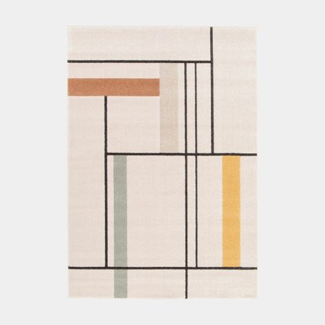 Tapis de salon motif graphique - Urban - Beige - 160 x 230 cm (1/5)