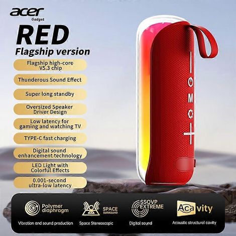 Enceinte Bluetooth portable avec effets lumineux LED colorés, basses puissantes, son HD et longue autonomie pour une utilisation en extérieur et à domicile. (1/5)
