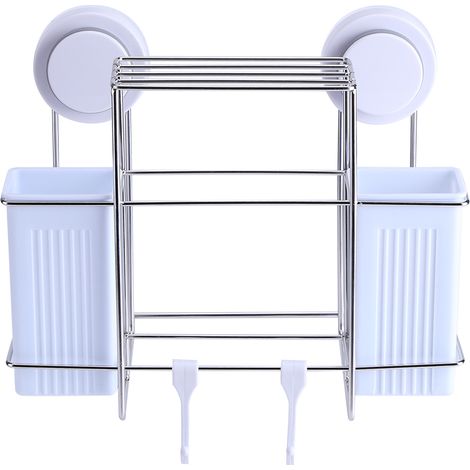 Porte-Couteaux Murale - Support pour Planche à Découper et Ustensiles de Cuisine - Ventouse Double - Acier Inoxydable 304 - 1 Pièce (1/5)