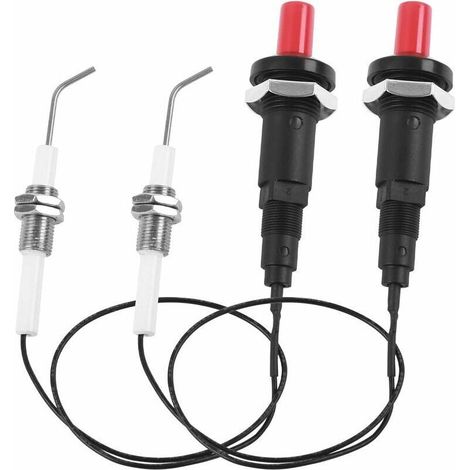 2 Allumeurs piézo, allume-gaz, aiguille piézoélectrique, pour barbecue/rôtissoire/chauffage gaz (1/4)