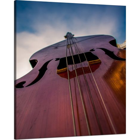 Leinwanddruck Musik Kontrabass 80x100 cm