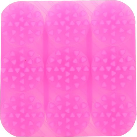 Brosse de massage corps et cuir chevelu en silicone antidérapant, universelle, rose rouge, pour shampoing et bain (1/5)