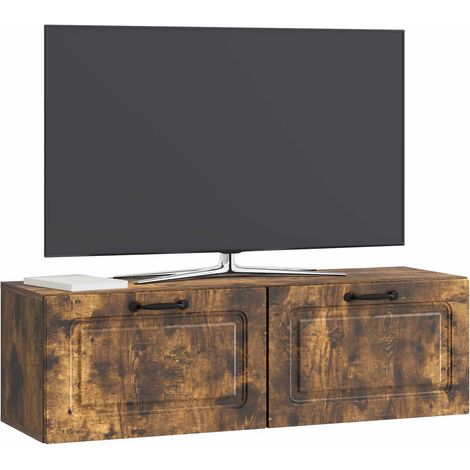 Maison Exclusive - Mobile Porta TV da Muro Rovere Fumo 98 x 31 x 30 cm (1/5)