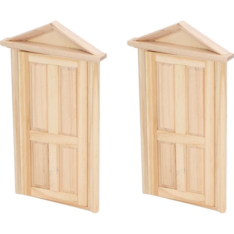 Stück Puppenhaus-Miniaturtüren im Maßstab 1:12 und 1:16, Möbel zum Selbermachen, Puppenhaus-Mini-Holztüren für Weihnachten (1/5)