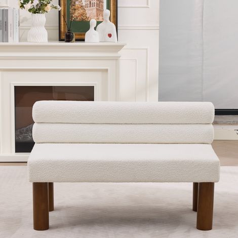 Banque minimaliste moderne sans accoudoirs, cadre en bois – Parfaite pour salle à manger/chambre/couloir (1/5)