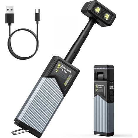 Lampe de Travail Télescopique, rotative à 270° avec 4 Modes d'éclairage, Magnétique IP44 étanche pour Réparation de Voiturecamping (1/5)