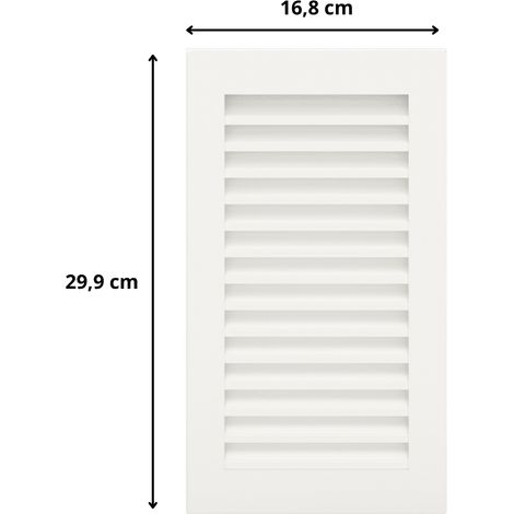 Grille de ventilation 30x17 Hide Vertical Kawmet - Couleur blanc